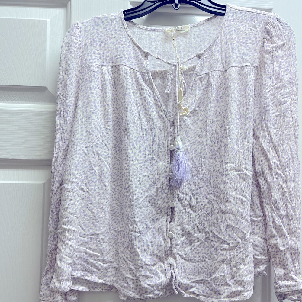 Beautiful lavender blouse in time for spring!